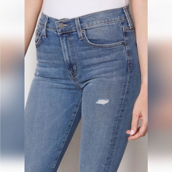 NWOT EDWIN Elin Crop Jean Wavelength Light Wash Blue Women’s Size 25 - Picture 2 of 11